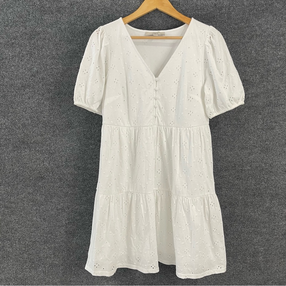 LOFT White Eyelet Dress